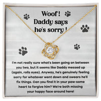 Load image into Gallery viewer, Sorry Love Knot Necklace - Woof Daddy
