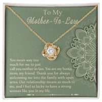 Load image into Gallery viewer, Mother in Law Love Knot Necklace - Strong Woman
