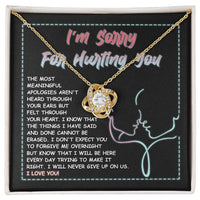 Load image into Gallery viewer, I&#39;m Sorry Love Knot Necklace - Never Give Up
