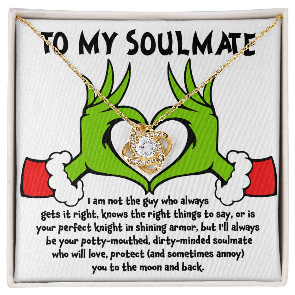 To My Soulmate - Perfect Knight - Love Knot Necklace