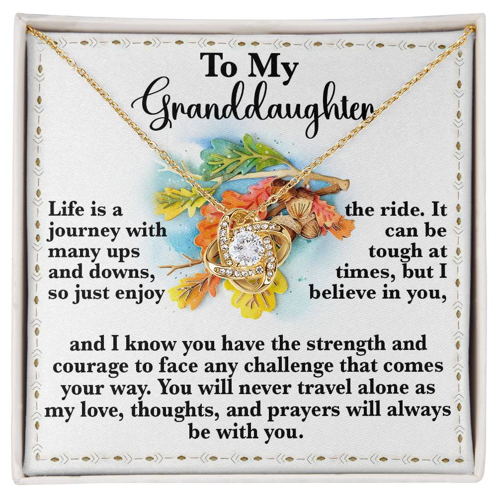 Granddaughter Love Knot Necklace - Never Travel Alone