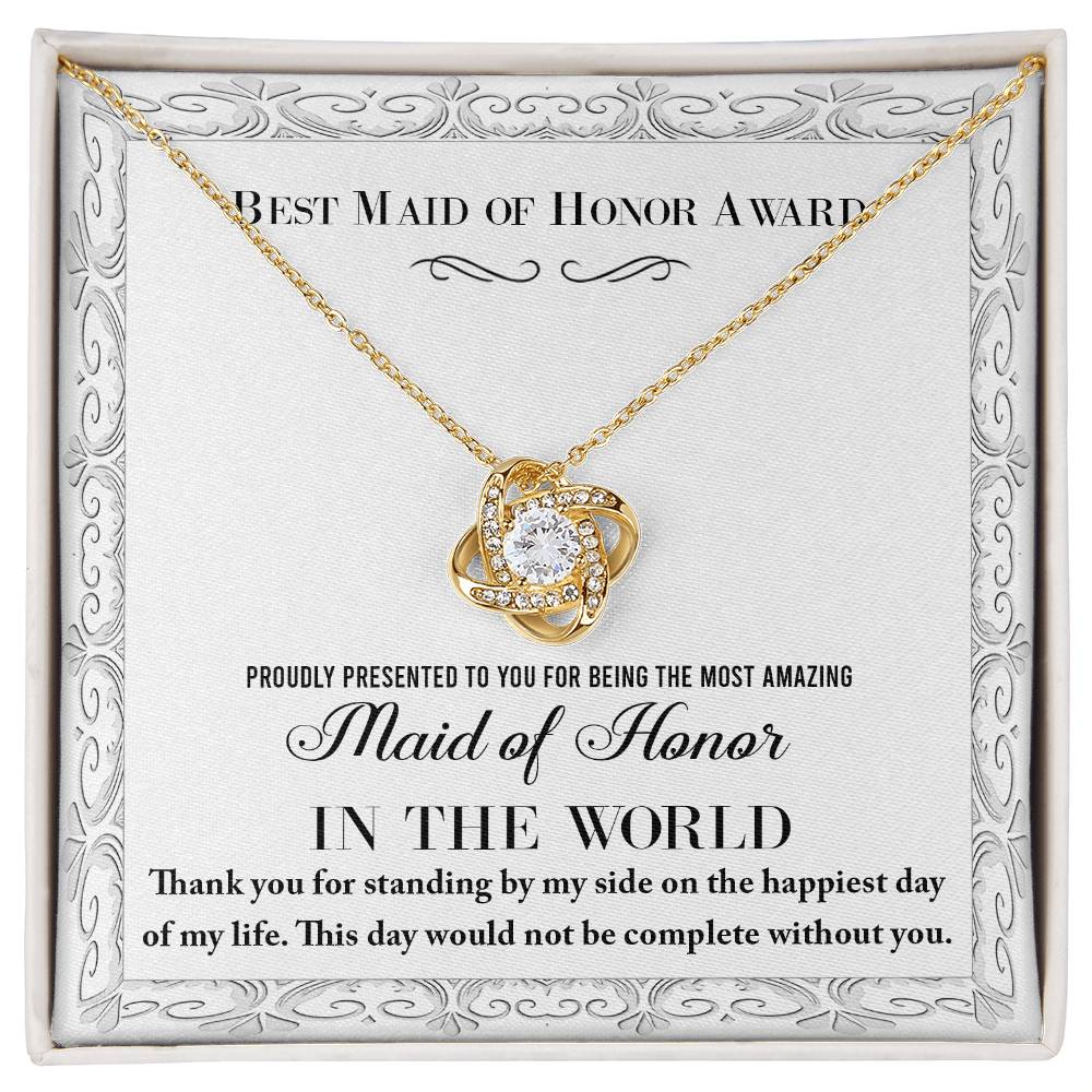 Maid of Honor Love Knot Necklace - My Life