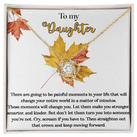 Load image into Gallery viewer, Daughter Love Knot Necklace - Make You Stronger
