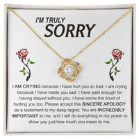 Load image into Gallery viewer, I&#39;m Sorry Love Knot Necklace - Made You Sad
