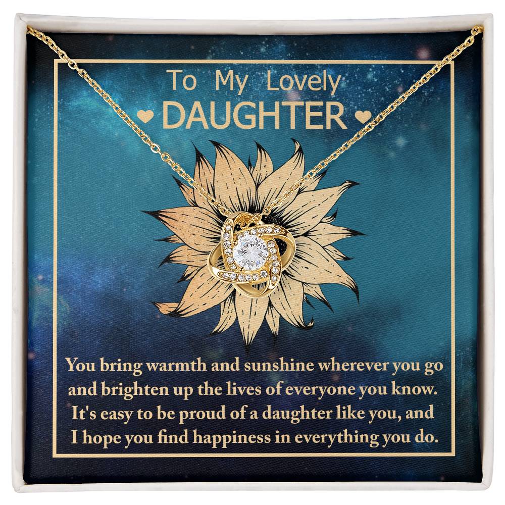 Daughter Love Knot Necklace - Be Proud