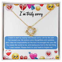 Load image into Gallery viewer, I&#39;m Sorry Love Knot Necklace - How
