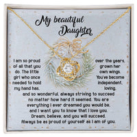 Load image into Gallery viewer, Daughter Love Knot Necklace - Proud Of Yourself
