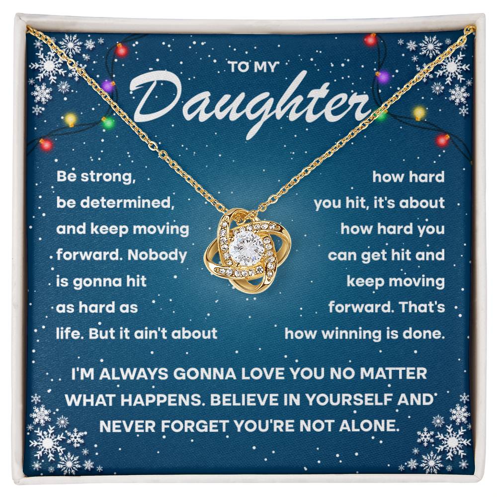 Daughter Love Knot Necklace - Keep Moving