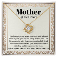Load image into Gallery viewer, Mom of Groom Love Knot Necklace - To Have You
