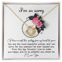 Load image into Gallery viewer, I&#39;m Sorry Love Knot Necklace - Make You Happy
