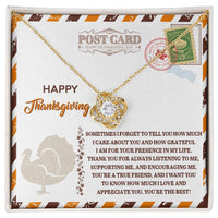 Load image into Gallery viewer, Thanksgiving Love Knot Necklace - A True Friend
