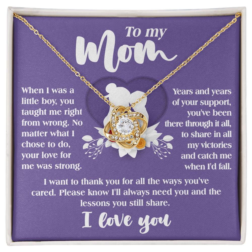 Mom Love Knot Necklace - Ways You've Cared