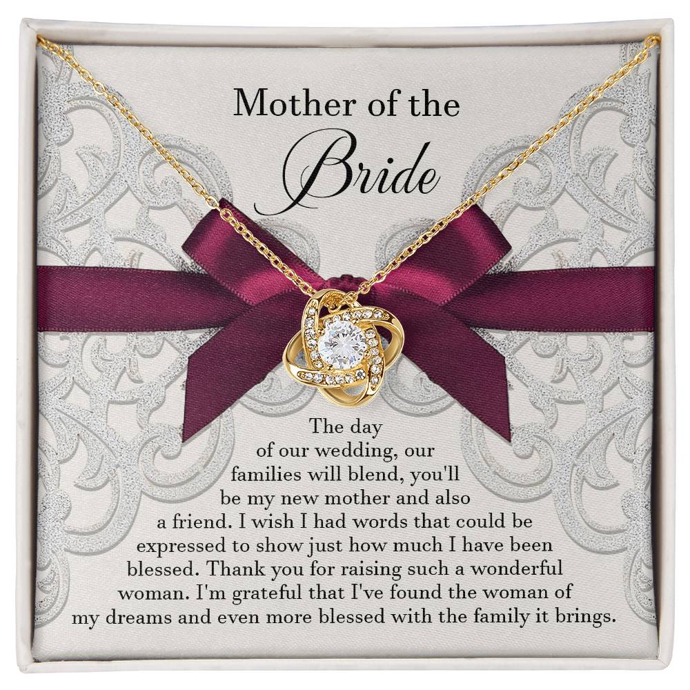 Bride's Mom Love Knot Necklace - My New Mother