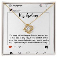 Load image into Gallery viewer, I&#39;m Sorry Love Knot Necklace - My Apology
