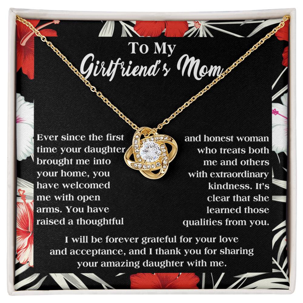 Girlfriend's Mom Love Knot Necklace - Grateful