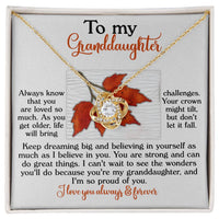 Load image into Gallery viewer, Granddaughter Love Knot Necklace - Do Great Things
