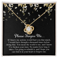Load image into Gallery viewer, I&#39;m Sorry Love Knot Necklace - Broken Your Trust
