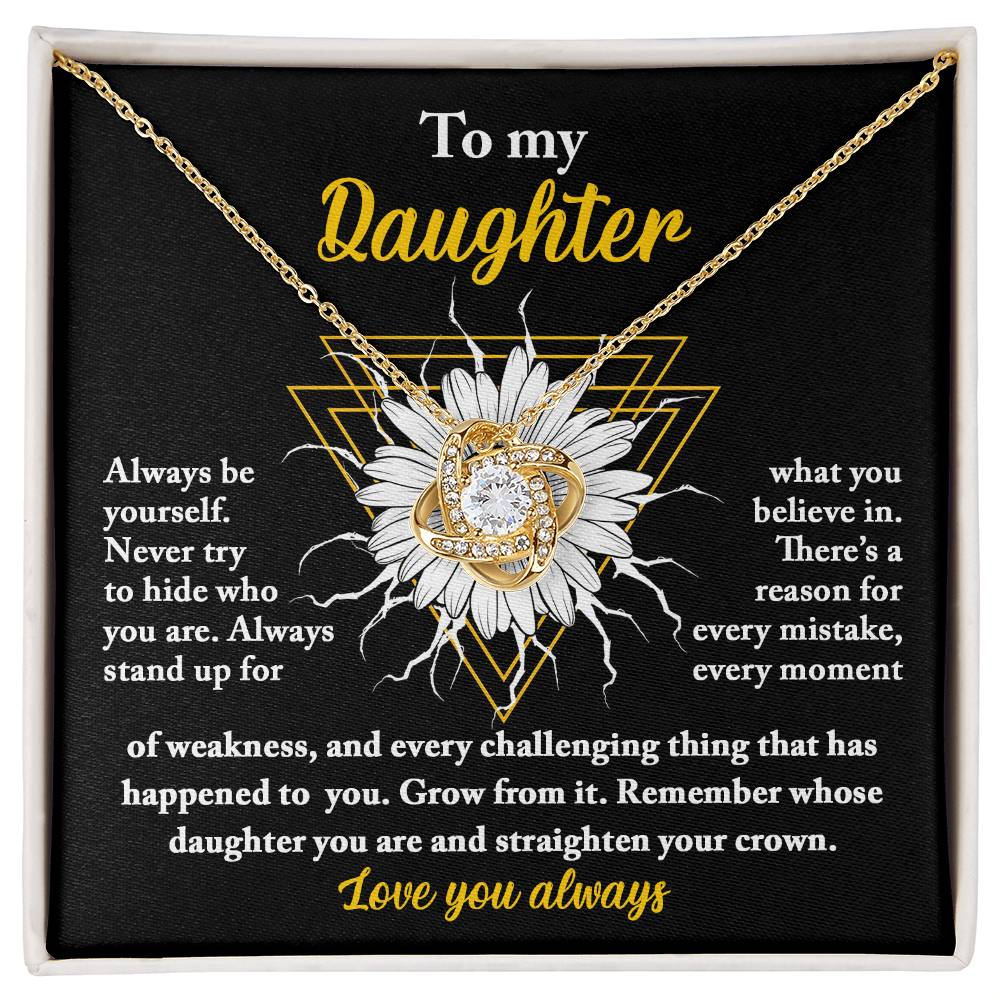 Daughter Love Knot Necklace - Be Yourself