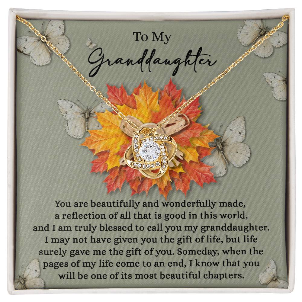 Granddaughter Love Knot Necklace - Gift Of You