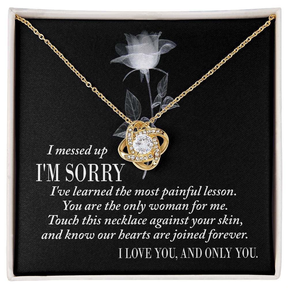 I'm Sorry Love Knot Necklace - Painful Lesson