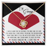 Load image into Gallery viewer, I&#39;m Sorry Love Knot Necklace - Behind Your Tears

