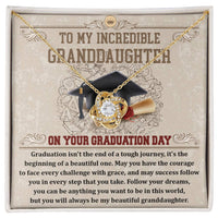 Load image into Gallery viewer, Granddaughter Love Knot Necklace - Your Graduation Day
