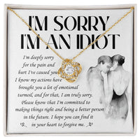 Load image into Gallery viewer, I&#39;m Sorry Love Knot Necklace - Emotional Turmoil
