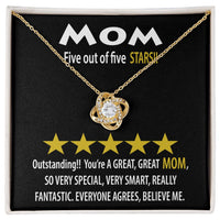 Load image into Gallery viewer, Mom Love Knot Necklace - Five Stars
