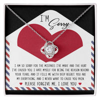 Load image into Gallery viewer, I&#39;m Sorry Love Knot Necklace - Behind Your Tears
