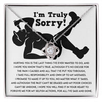 Load image into Gallery viewer, I&#39;m Sorry Love Knot Necklace - Selfish Actions
