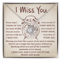 Load image into Gallery viewer, I Miss You Every Second - Love Knot Necklace

