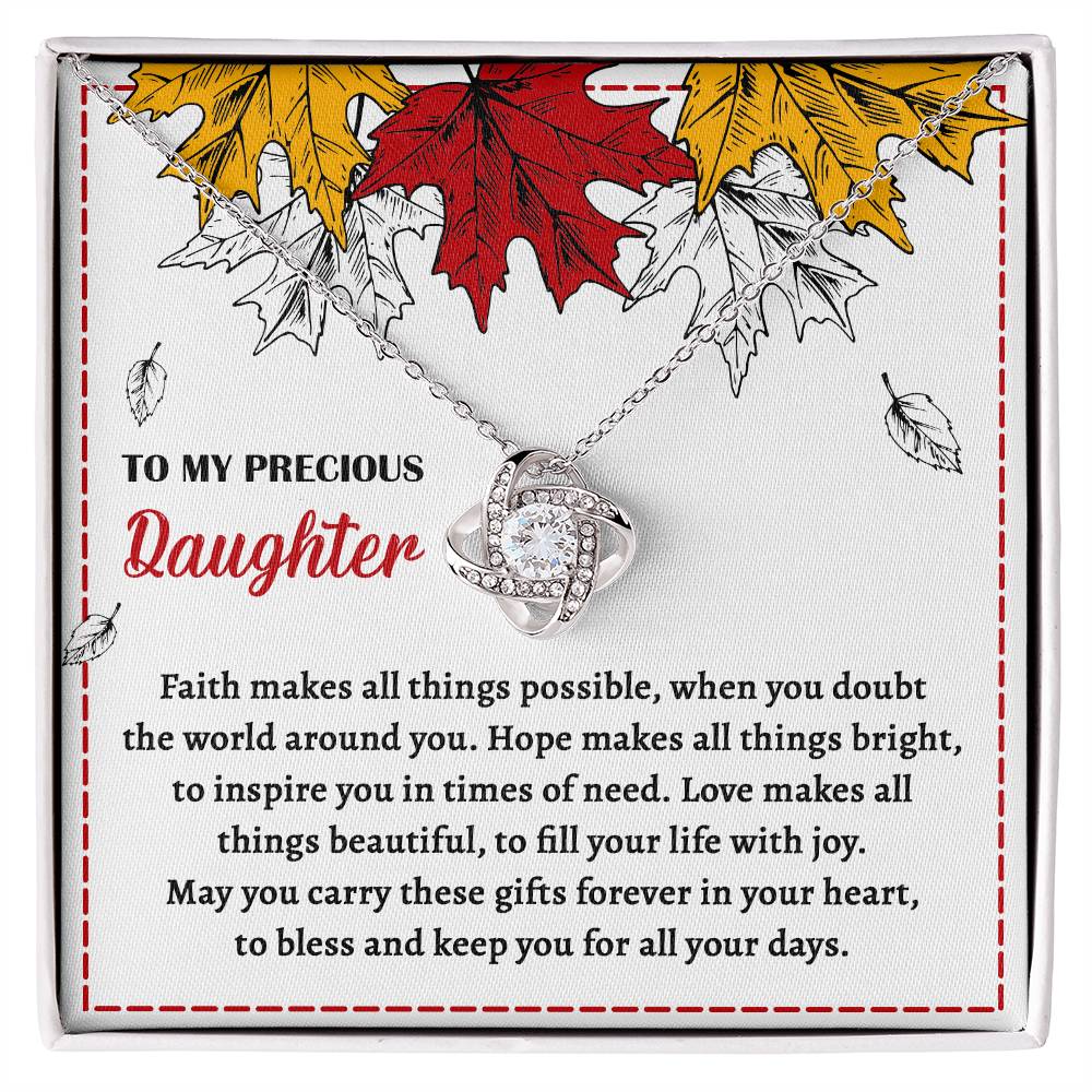 Daughter Love Knot Necklace - Fill Your Life