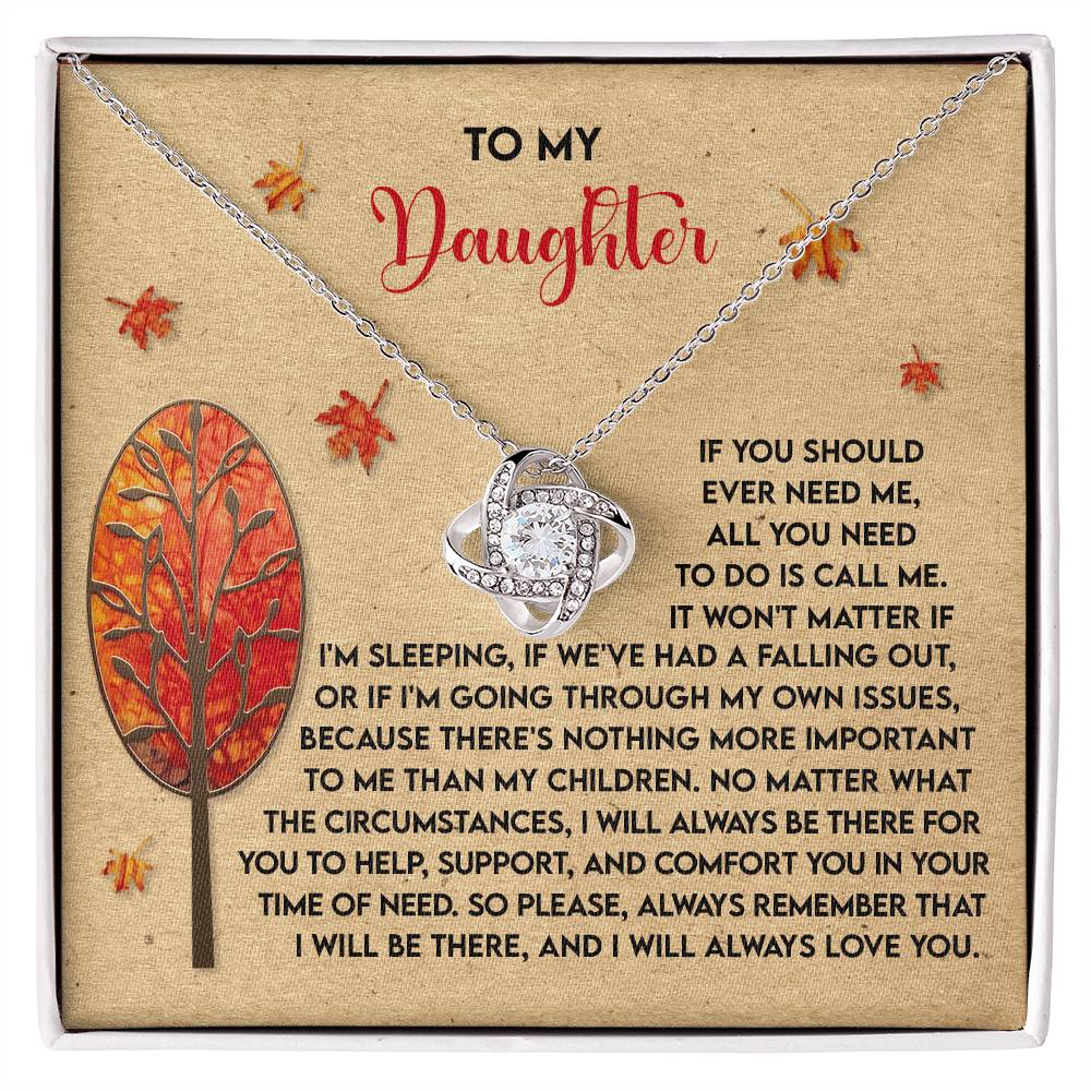 Daughter Love Knot Necklace - Always