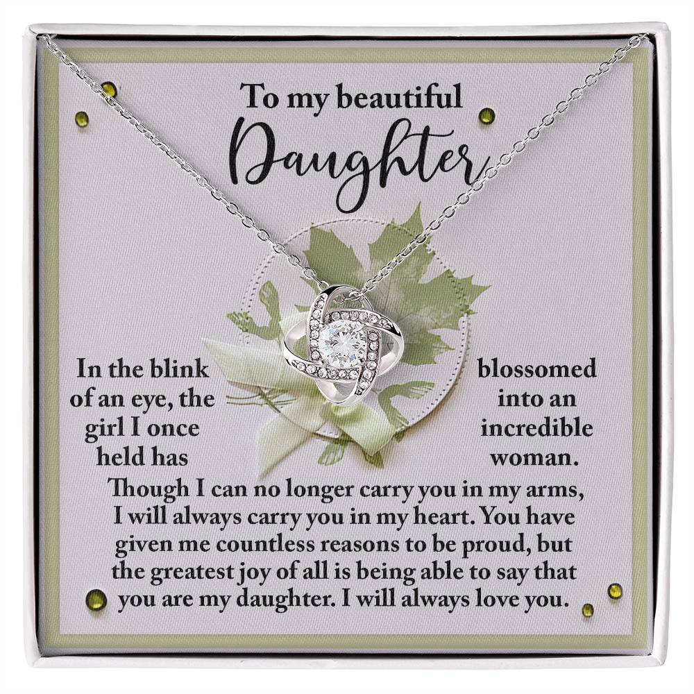 Daughter Love Knot Necklace - Incredible Woman