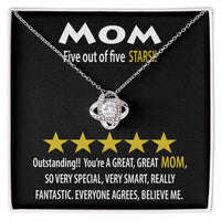 Load image into Gallery viewer, Mom Love Knot Necklace - Five Stars
