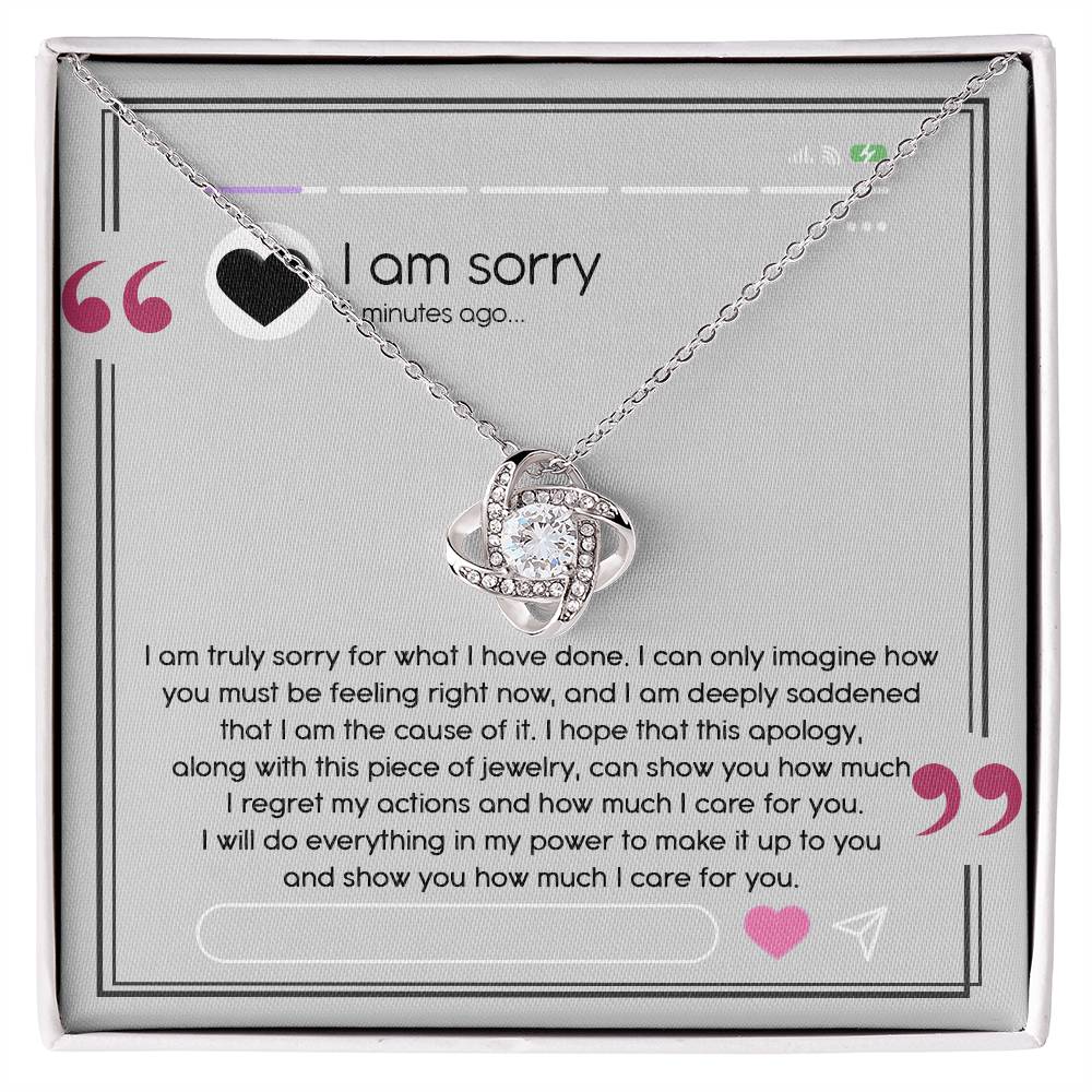 I'm Sorry Love Knot Necklace - Care For You