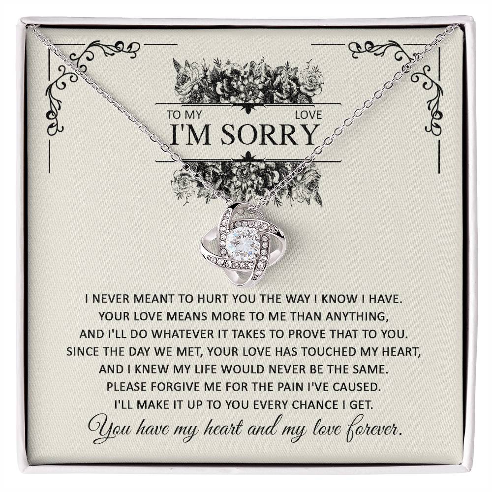 I'm Sorry Love Knot Necklace - Every Chance