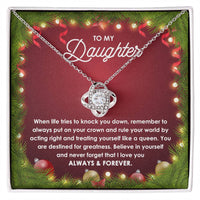 Load image into Gallery viewer, Daughter Love Knot Necklace - Rule Your World

