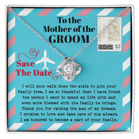 Load image into Gallery viewer, Mom of Groom Love Knot Necklace - Down The Aisle

