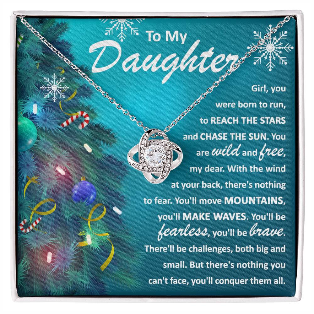 Daughter Love Knot Necklace - Born to Run