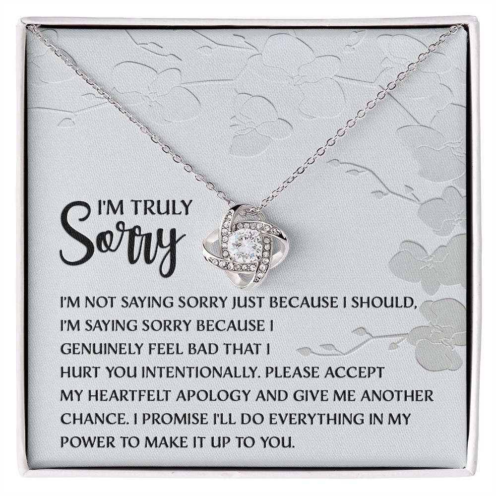 I'm Sorry Love Knot Necklace - Feel Bad