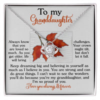 Load image into Gallery viewer, Granddaughter Love Knot Necklace - Do Great Things
