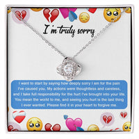 Load image into Gallery viewer, I&#39;m Sorry Love Knot Necklace - How
