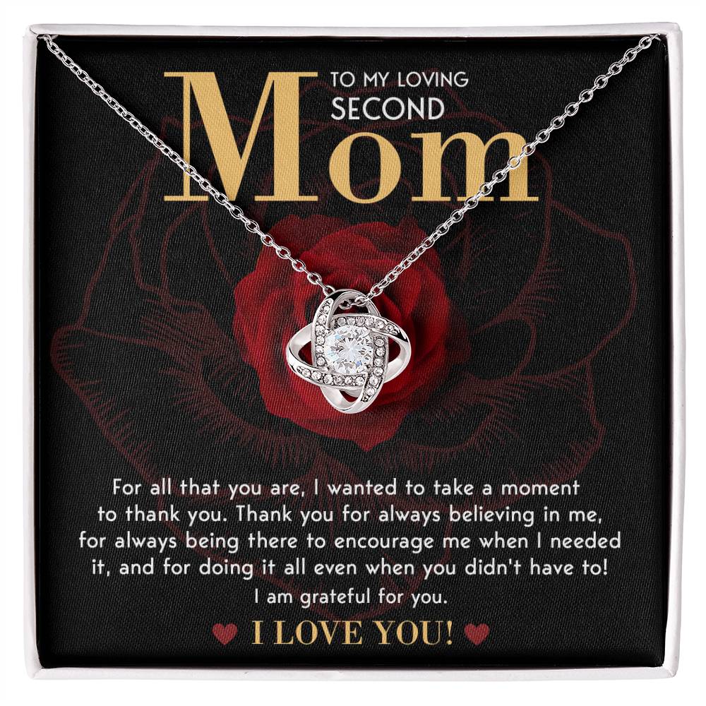 Second Mom Love Knot Necklace - Grateful For You