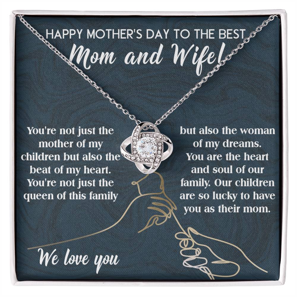 Happy Mother's Day Love Knot Necklace - Mom & Wife