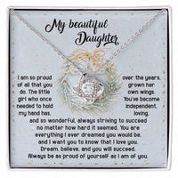Load image into Gallery viewer, Daughter Love Knot Necklace - Proud Of Yourself
