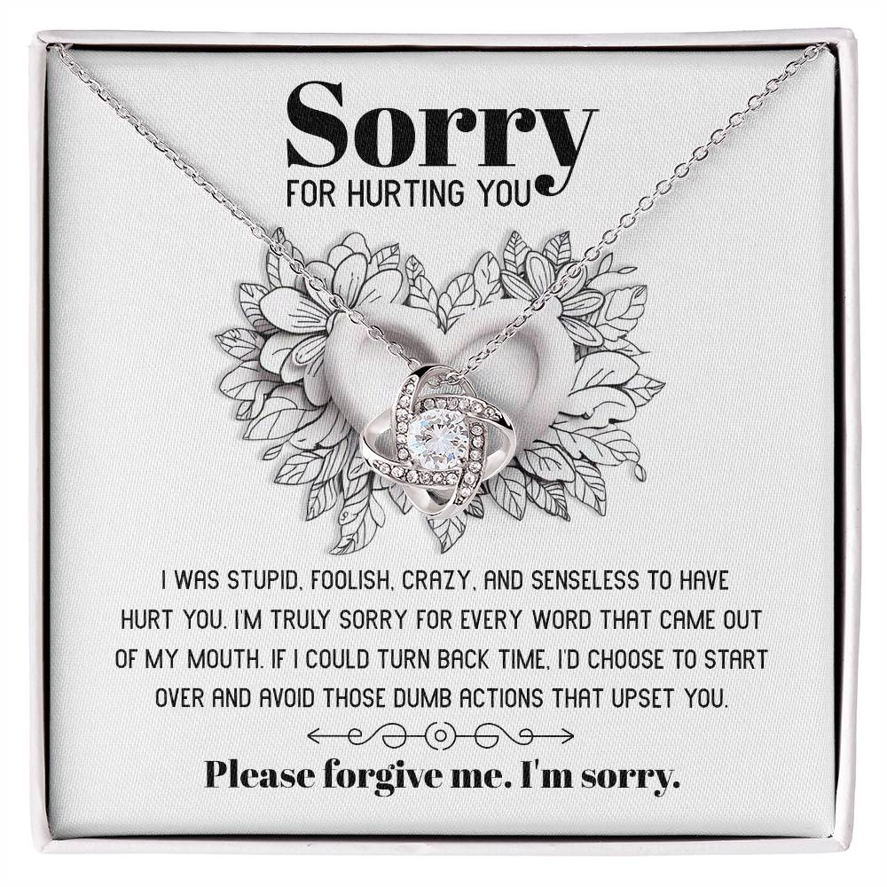 I'm Sorry Love Knot Necklace - Turn Back Time