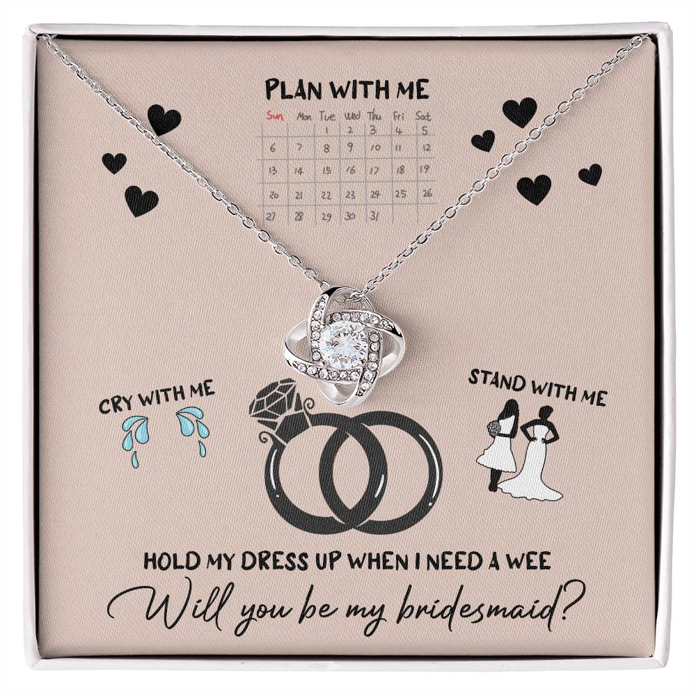 Will You Be My Bridesmaid - Love Knot Necklace