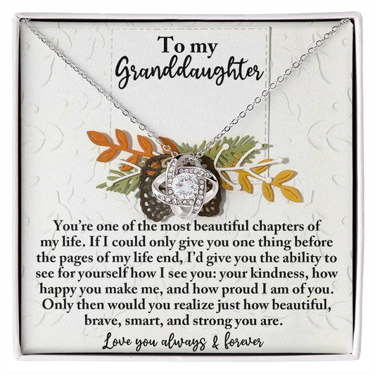 Granddaughter Love Knot Necklace - How Beautiful