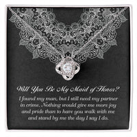 Load image into Gallery viewer, Maid of Honor Love Knot Necklace - Partner in Crime
